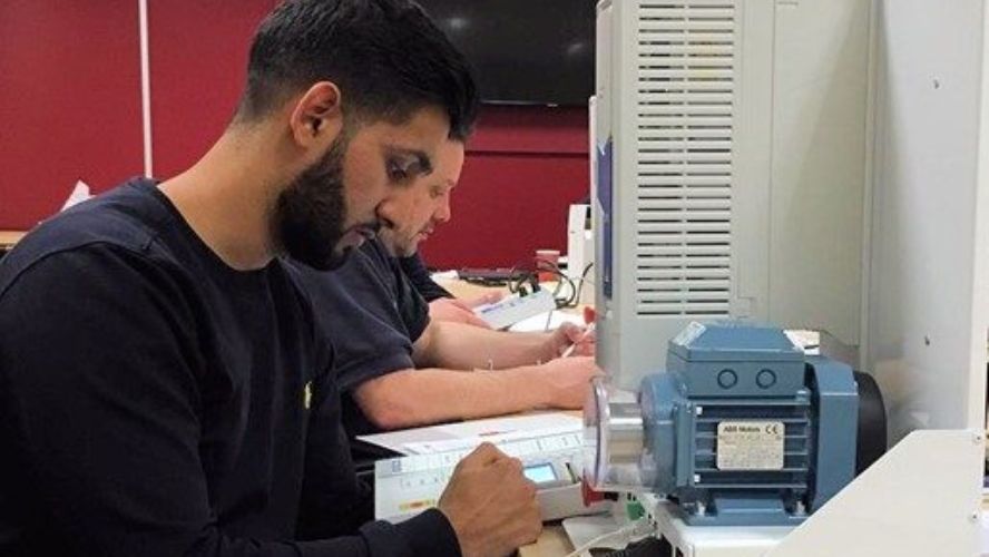 Person on ABB drives training with Sentridge